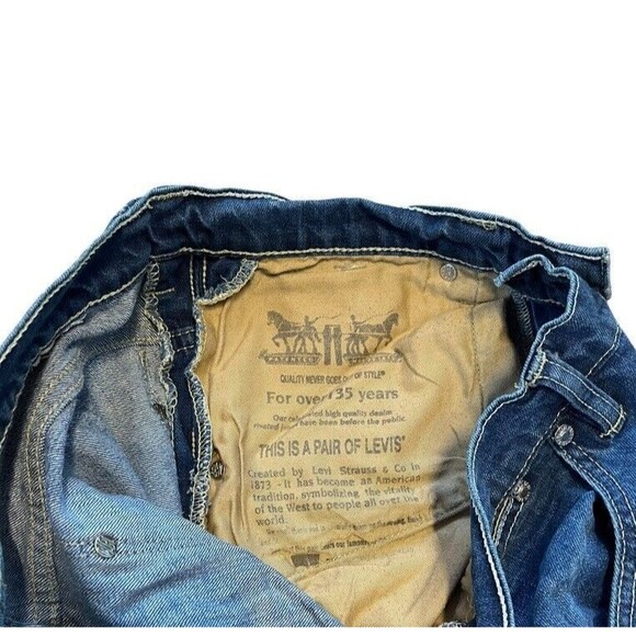 Levi's 514 Straight Denim Jeans Men's Size 32 X 30 Dark Wash - Cool Pockets - Picture 5 of 11